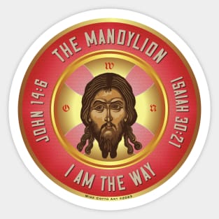 Mandylion Icon - red Sticker